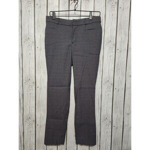 Banana Republic Dress Pants Women's 6 Geometric Sloan Mid Rise Stretch Career